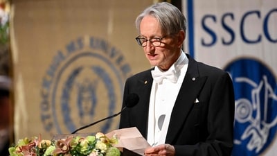 Nobel Prize in Physics 2024 laureate, British-Canadian computer scientist Geoffrey Hinton shared his evolving views on AI’s potential risks. (AFP) Nobel Prize in Physics 2024 laureate, British-Canadian computer scientist Geoffrey Hinton shared his evolving views on AI’s potential risks. (AFP)