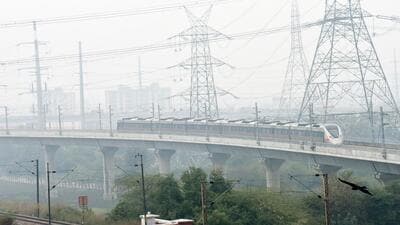 The 13-km stretch of the RRTS to be inaugurated is between New Ashok Nagar in Delhi and Sahibabad in Ghaziabad. (Sakib Ali/HT Photo) The 13-km stretch of the RRTS to be inaugurated is between New Ashok Nagar in Delhi and Sahibabad in Ghaziabad. (Sakib Ali/HT Photo)