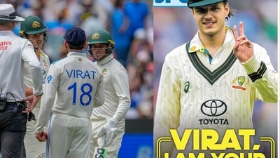 Australian tabloid disrespects Virat Kohli after the Sam Konstas incident on Day 1 of the Boxing Day Test in Melbourne (AP/Jakeb Waddell X) Australian tabloid disrespects Virat Kohli after the Sam Konstas incident on Day 1 of the Boxing Day Test in Melbourne (AP/Jakeb Waddell X)