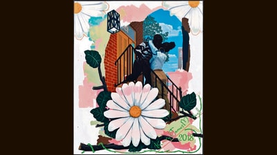 Vignette (The Kiss), 2018; by the American artist Kerry James Marshall. (Via the Kerry James Marshall Gallery / Instagram) Vignette (The Kiss), 2018; by the American artist Kerry James Marshall. (Via the Kerry James Marshall Gallery / Instagram)