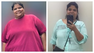 Sneha Agrawal's drastic weight loss was made possible with intermittent fasting. (Instagram/ Nutritionist Khyati Rupani) Sneha Agrawal's drastic weight loss was made possible with intermittent fasting. (Instagram/ Nutritionist Khyati Rupani)