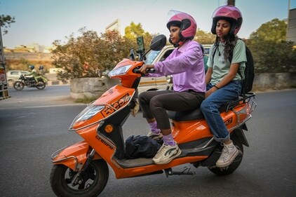 This year, DMRC launched SheRyds, a women-only bike taxi for optimal last mile connectivity for women. (Photo: HT) This year, DMRC launched SheRyds, a women-only bike taxi for optimal last mile connectivity for women. (Photo: HT)