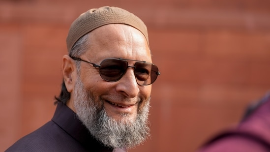 AIMIM MP Asaduddin Owaisi took a dig at the UP government over a new police outpost built near Jama Masjid in Sambhal (PTI)