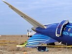 Russian air defences have been blamed for downing an Azerbaijan Airlines flight on Christmas Day (Administration of the Mangystau Region via AP)