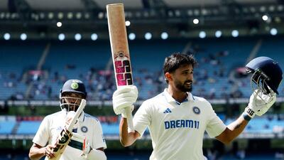 India's Nitish Kumar Reddy scored his first Test century at the Melbourne Cricket Ground on Sunday. (AFP) India's Nitish Kumar Reddy scored his first Test century at the Melbourne Cricket Ground on Sunday. (AFP)