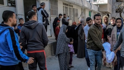 When Israeli soldiers attacked a hospital in northern Gaza on Friday, they arrested over 240 Palestinians, including scores of medical personnel. (AFP/representational) When Israeli soldiers attacked a hospital in northern Gaza on Friday, they arrested over 240 Palestinians, including scores of medical personnel. (AFP/representational)