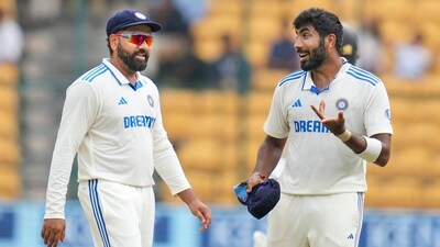 India's Rohit Sharma and Jasprit Bumrah (PTI) India's Rohit Sharma and Jasprit Bumrah (PTI)
