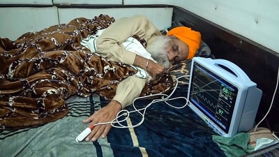 Farmer leader Jagjit Singh Dallewal rests during his hunger strike, at the Khanauri Border in Sangrur district. (File image) (PTI) Farmer leader Jagjit Singh Dallewal rests during his hunger strike, at the Khanauri Border in Sangrur district. (File image) (PTI)