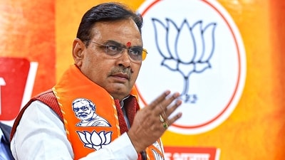 Rajasthan Chief Minister Bhajanlal Sharma during a press conference in Jaipur. (PTI) Rajasthan Chief Minister Bhajanlal Sharma during a press conference in Jaipur. (PTI)