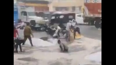 Sudden heavy rain in Madhya Pradesh's Mandsaur ruined garlic worth lakhs. (X/@smartySikandar) Sudden heavy rain in Madhya Pradesh's Mandsaur ruined garlic worth lakhs. (X/@smartySikandar)