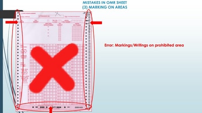 Do not write anything on prohibited areas of the OMR sheet (UPSC website) Do not write anything on prohibited areas of the OMR sheet (UPSC website)