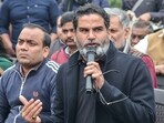 Prashant Kishor addresses a press conference regarding the police baton charge on aspirants protesting against the alleged paper leak. Prashant Kishor addresses a press conference regarding the police baton charge on aspirants protesting against the alleged paper leak.
