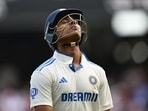 Yashasvi Jaiswal wears a dejected look after being given out Yashasvi Jaiswal wears a dejected look after being given out