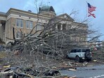 At least four persons were killed in at least 45 tornado-related reports of damage in Texas, Louisiana, Mississippi, Alabama, and Georgia.