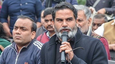 Prashant Kishor addresses a press conference regarding the police baton charge on aspirants protesting against the alleged paper leak. (ANI) Prashant Kishor addresses a press conference regarding the police baton charge on aspirants protesting against the alleged paper leak. (ANI)