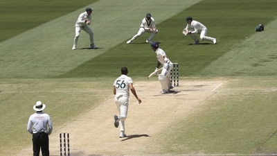 Virat Kohli once again got dismissed as he chased a delivery bowled outside the off stump. Mitchell Starc got the better of Kohli as he had him caught at the hands of Usman Khawaja. (Photo by Martin KEEP / AFP) (AFP) Virat Kohli once again got dismissed as he chased a delivery bowled outside the off stump. Mitchell Starc got the better of Kohli as he had him caught at the hands of Usman Khawaja. (Photo by Martin KEEP / AFP) (AFP)