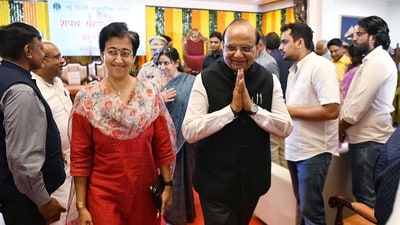 Delhi Lieutenant Governor VK Saxena and Delhi CM Atishi. (File image) (ANI) Delhi Lieutenant Governor VK Saxena and Delhi CM Atishi. (File image) (ANI)
