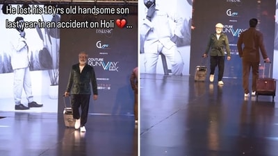A father walking the ramp to fulfil his son’s wish to be a model who passed away. (Instagram/@dinesh.mohan.58) A father walking the ramp to fulfil his son’s wish to be a model who passed away. (Instagram/@dinesh.mohan.58)