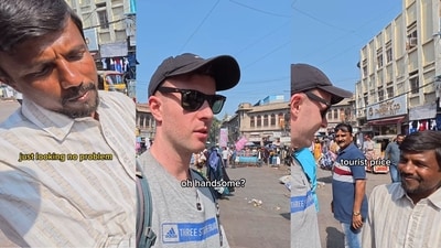 An Indian street vendor impressed a Scottish tourist in a viral video. (Instagram/@HughAbroad) An Indian street vendor impressed a Scottish tourist in a viral video. (Instagram/@HughAbroad)