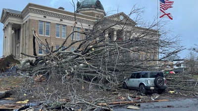 At least four persons were killed in at least 45 tornado-related reports of damage in Texas, Louisiana, Mississippi, Alabama, and Georgia. (AP) At least four persons were killed in at least 45 tornado-related reports of damage in Texas, Louisiana, Mississippi, Alabama, and Georgia. (AP)