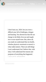 Malaika Arora says 2024 was a difficult year for her. Malaika Arora says 2024 was a difficult year for her.