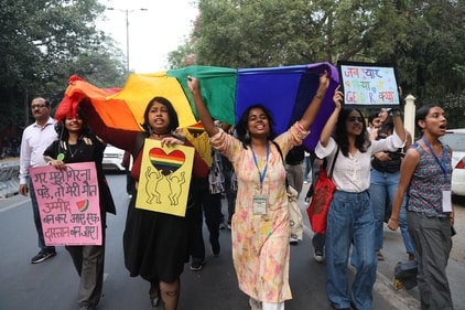Members of Hindu College Queer Collective organised the Pride Parade in November. (Photos: Manoj Verma/HT) Members of Hindu College Queer Collective organised the Pride Parade in November. (Photos: Manoj Verma/HT)
