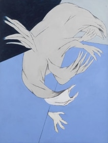 Modernist Tyeb Mehta's artwork Falling Bird. Modernist Tyeb Mehta's artwork Falling Bird.