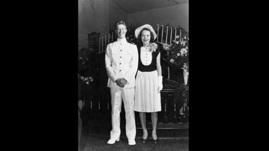 Jimmy and Rosalynn on their wedding day. 1946(Town&Country)