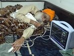 Farmer leader Jagjit Singh Dallewal during his hunger strike at the Khanauri Border in Sangrur district of Punjab. (PTI File)