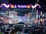 Bengaluru's Bridage road is lit up already ahead of New Year celebrations. 