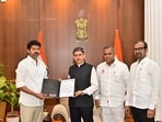 Actor-turned-politician and TVK chief Vijay met Tamil Nadu Governor R N Ravi on Monday. Actor-turned-politician and TVK chief Vijay met Tamil Nadu Governor R N Ravi on Monday.