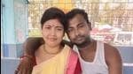 Fisherman Rajesh Das with his wife Lakshmi before he was detained by the Bangladesh Coast Guard. (HT Photo)