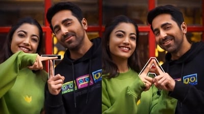Rashmika Mandanna and Ayushmann Khurrana will star together in Thama. Rashmika Mandanna and Ayushmann Khurrana will star together in Thama.