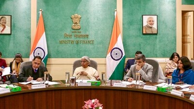 Union Finance Minister Nirmala Sitharaman chairs the sixth Pre-Budget Consultation with experts and representatives from the health and education sectors in connection with the forthcoming Union Budget 2025-26, in New Delhi, Monday, Dec. 30, 2024. (PTI) Union Finance Minister Nirmala Sitharaman chairs the sixth Pre-Budget Consultation with experts and representatives from the health and education sectors in connection with the forthcoming Union Budget 2025-26, in New Delhi, Monday, Dec. 30, 2024. (PTI)
