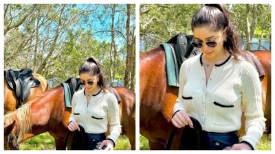 Sara Tendulkar embraced the countryside as her vacation entailed horseback riding.&nbsp; (Instagram/HT City)