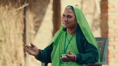 Nirmala Devi, a member of ‘Green Army’ in Varanasi's Deora village. (ModiArchives/X) Nirmala Devi, a member of ‘Green Army’ in Varanasi's Deora village. (ModiArchives/X)
