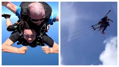 The exploration is not solely limited to sea as the couple took the sky trying the thrilling sky diving and bungee jumping.&nbsp; (Instagram)