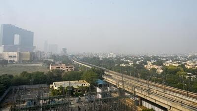 UP pollution control board officials attributed the lower AQI to favourable meteorological conditions that prevailed during the second half of 2024, which included spells of rain and better wind speed, which helped the dispersal of pollutants in the region. (SUNIL GHOSH/HT)
