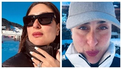Kareena Kapoor flexed her selfie game as she shared snapshots from Switzerland, posing in her bare face and soaking up the winter sun. She is skiing in the Alps and having the time of her life with family. (Instagram)