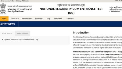 NEET UG 2025 syllabus, official website announced