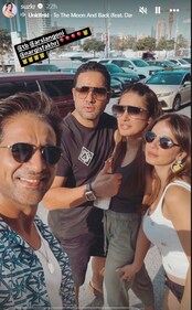 Nargis enjoying holiday with Sussanne Khan. Nargis enjoying holiday with Sussanne Khan.