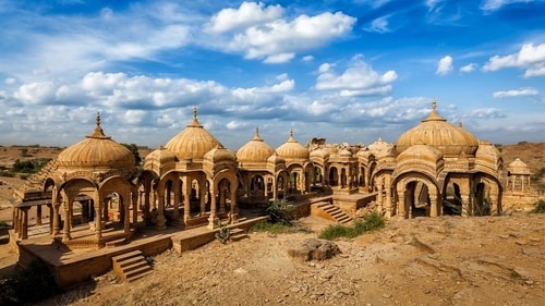Bada Bagh in Jaisalmer was initially constructed as a water reservoir. Bada Bagh in Jaisalmer was initially constructed as a water reservoir.