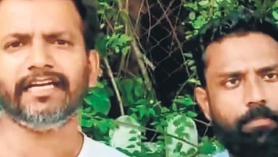 Pune, India - September 08, 2020: The NIA arrested three Kabir Kala Manch members - Sagar Gorkhe (32 - right), Ramesh Gaichor (36 - left), and Jyoti Jagtap (33) - in the Bhima Koregaon-Elgar Parishad case. The men were remanded to four days in police custody by a local court in Mumbai on Tuesday. HT PHOTO
