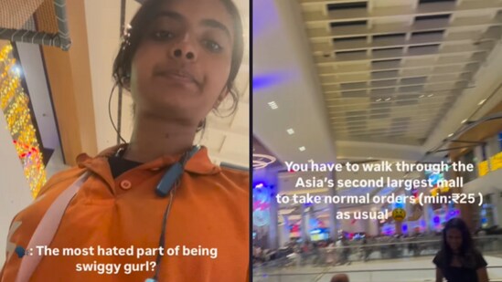 A Swiggy delivery rider opened up about the worst part of her job in an Instagram Reel. (Instagram/@amriithah)