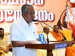 Kerala Chief Minister Pinarayi Vijayan addresses during the inauguration of the 92nd Sivagiri Pilgrimage, at Sivagiri Mutt, in Thiruvananthapuram. Kerala Chief Minister Pinarayi Vijayan addresses during the inauguration of the 92nd Sivagiri Pilgrimage, at Sivagiri Mutt, in Thiruvananthapuram.