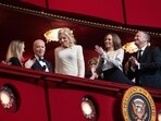 US President Joe Biden, First Lady Jill Biden, Vice-President Kamala Harris and Second Gentleman Doug Emhoff attend the 47th Kennedy Center Honors at the Kennedy Center in Washington, DC, December 8, 2024. (Photo by Chris Kleponis / AFP) US President Joe Biden, First Lady Jill Biden, Vice-President Kamala Harris and Second Gentleman Doug Emhoff attend the 47th Kennedy Center Honors at the Kennedy Center in Washington, DC, December 8, 2024. (Photo by Chris Kleponis / AFP)