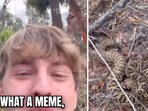After realising that his life was at risk, influencer David Humplett chose to compliment the snake that attacked him. After realising that his life was at risk, influencer David Humplett chose to compliment the snake that attacked him.