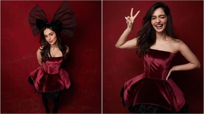 Manushi Chhillar dazzled in a stunning ruby red mini dress for New Year's eve. (Instagram/@manushi_chhillar) Manushi Chhillar dazzled in a stunning ruby red mini dress for New Year's eve. (Instagram/@manushi_chhillar)