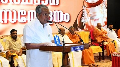 Kerala Chief Minister Pinarayi Vijayan addresses during the inauguration of the 92nd Sivagiri Pilgrimage, at Sivagiri Mutt, in Thiruvananthapuram. (ANI) Kerala Chief Minister Pinarayi Vijayan addresses during the inauguration of the 92nd Sivagiri Pilgrimage, at Sivagiri Mutt, in Thiruvananthapuram. (ANI)