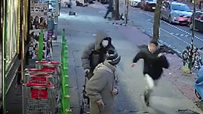 Bystanders flee for their lives during shooting at Bronx bodega in shocking video (New York Post screenshot/YouTube)